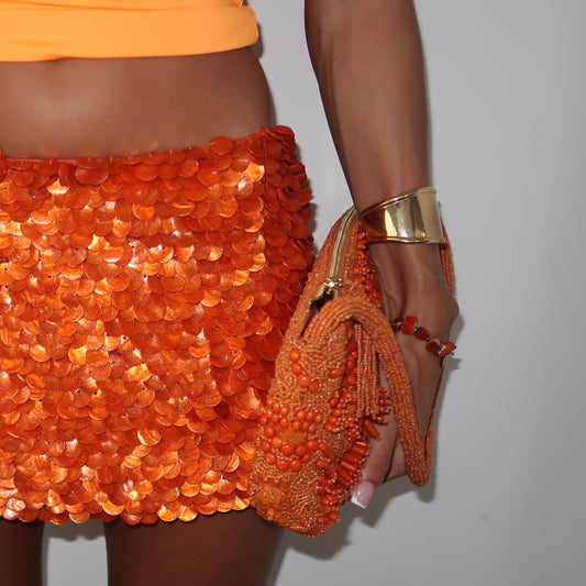 “Scale” Skirt in Orange