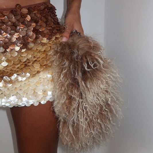 Ombré Scale Skirt in Chocolate Swirl ( Ready to Ship)