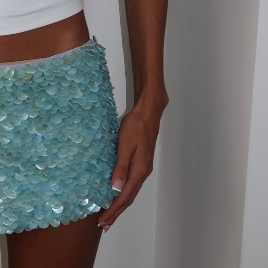 Scale Skirt in Light blue ( Ready to Ship)